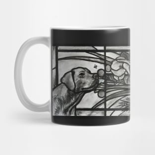 Nell the Labrador with Flowers Mug